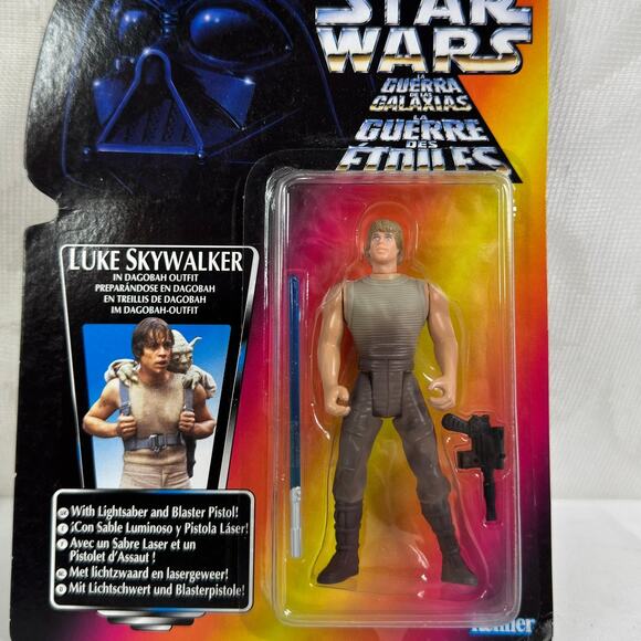 Star Wars Potf2 European Tri-Logo Luke Skywalker Dagobah Action Figure - Picture 3 of 4